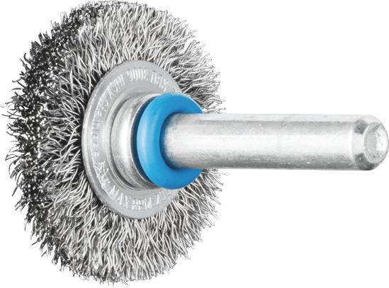 PFERD MOUNTED WHEEL BRUSH CRIMPED S/STEEL 30X6X6MM RBU 0.20 SG